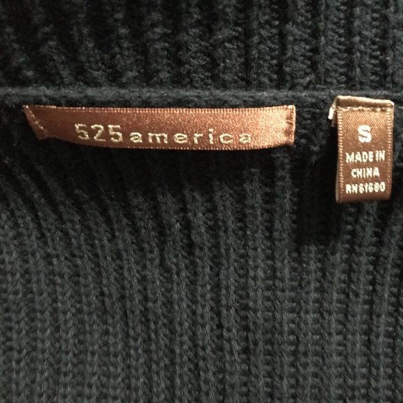 525 America Blue Ribbed Tie Up Sweater - Picture 4 of 5